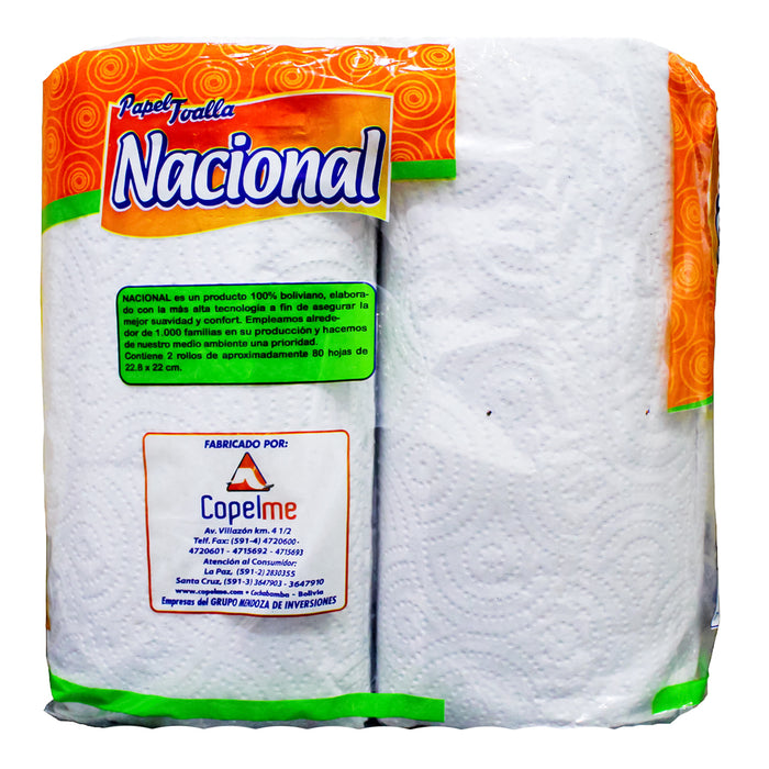 Papel Toalla Nacional Paquete X 2 Unidades