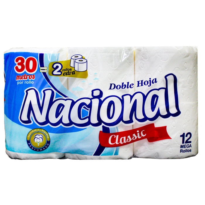Nacional Papel Higienico Dh Classic Celeste X 12 Unidades