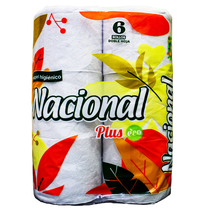 Nacional Plus Papel Higienico Dh Naranja Paquete X 6 Unidades
