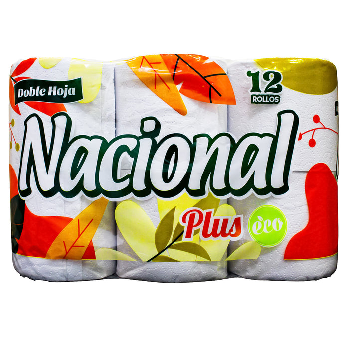 Nacional Plus Papel Higienico Dh Naranja Paquete X 12 Unidades