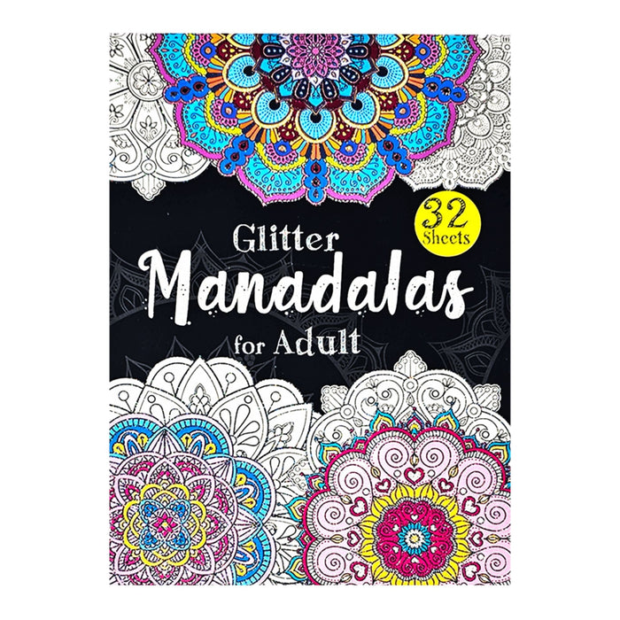 Libro Para Colorear Rito Glitter Mandalas For Adult X 32 Páginas