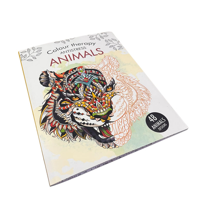 Libro Para Colorear Rito Therapy Antistress Animals X 24 Páginas