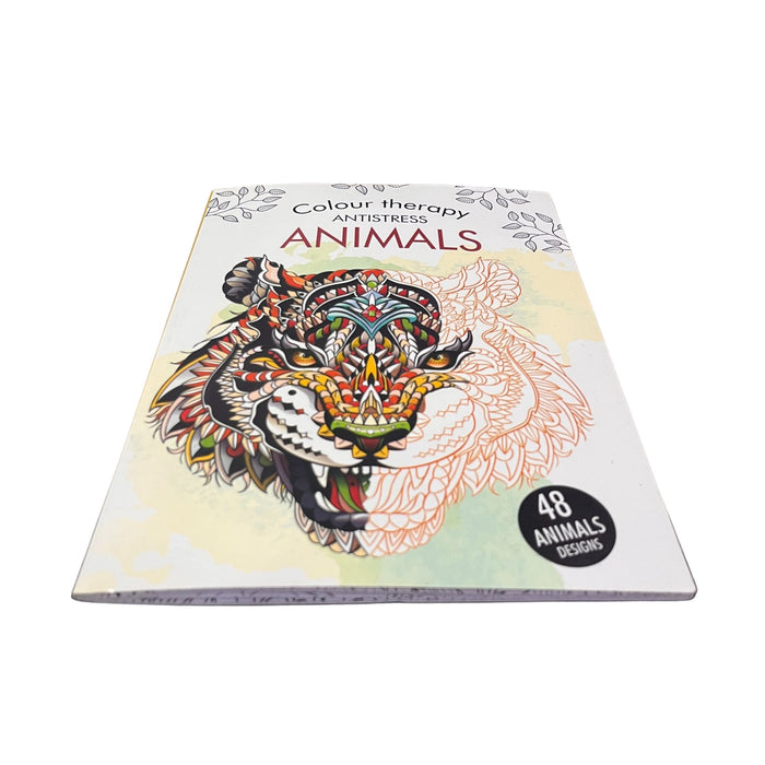 Libro Para Colorear Rito Therapy Antistress Animals X 24 Páginas