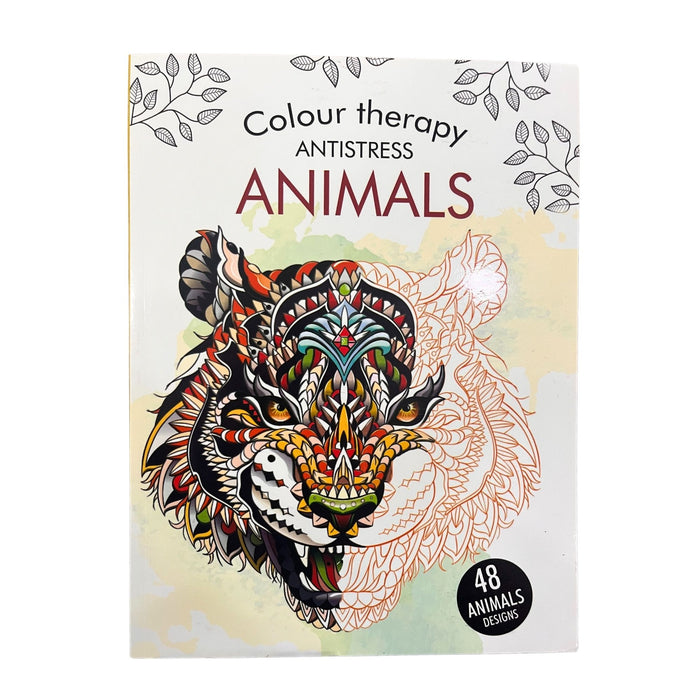 Libro Para Colorear Rito Therapy Antistress Animals X 24 Páginas