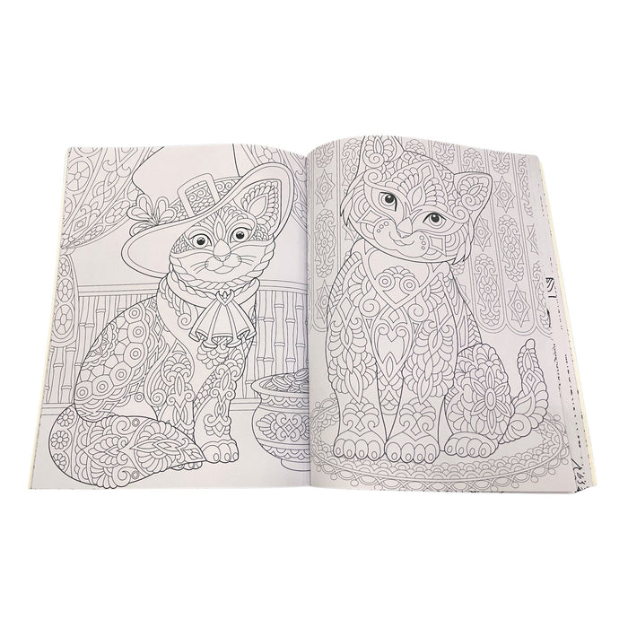 Libro Para Colorear Rito Mandalas De Gatos X 24 Páginas