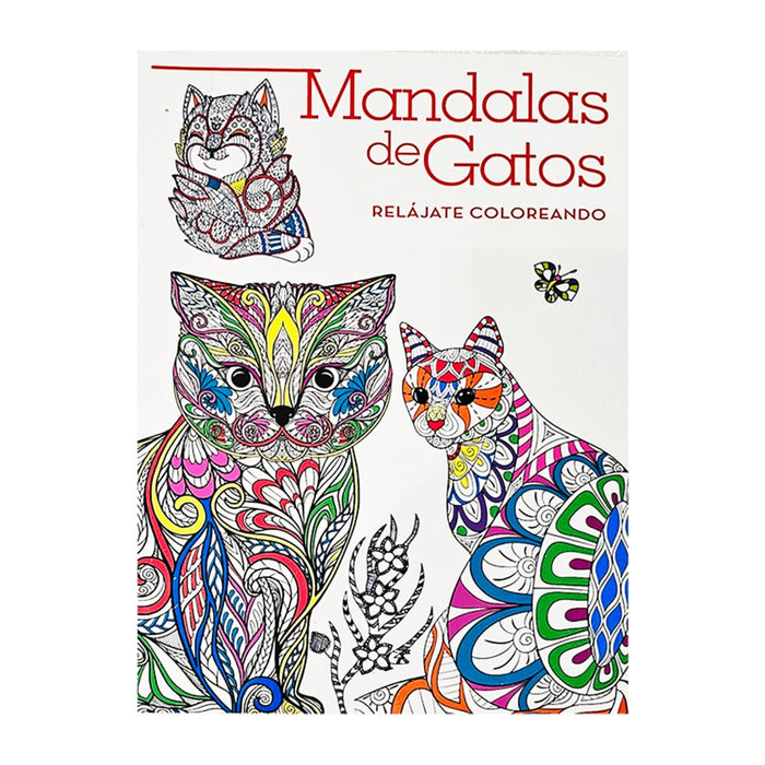 Libro Para Colorear Rito Mandalas De Gatos X 24 Páginas