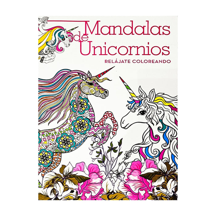 Libro Para Colorear Rito Mandalas De Unicornios X 24 Páginas