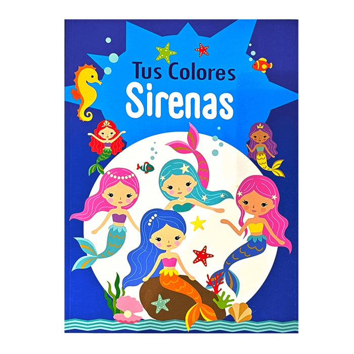 Libro Para Colorear Rito Tus Colores Sirenas X 32 Páginas