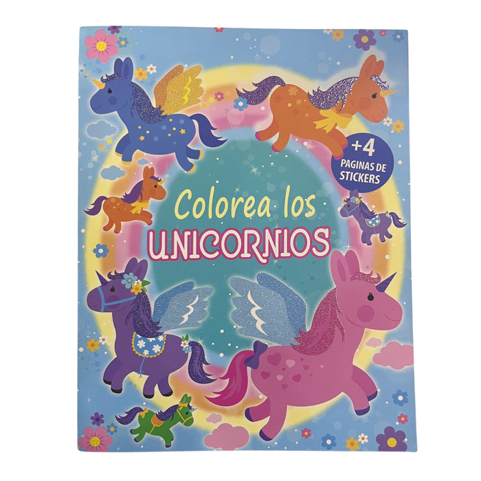 Libro Para Colorear Rito Los Unicornios X 24 Páginas + 4 Stickers