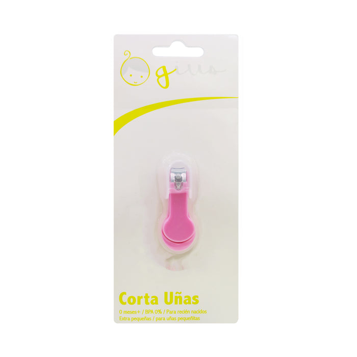Corta Uñas Para Bebé Recién Nacido Gius Rosado 0M+