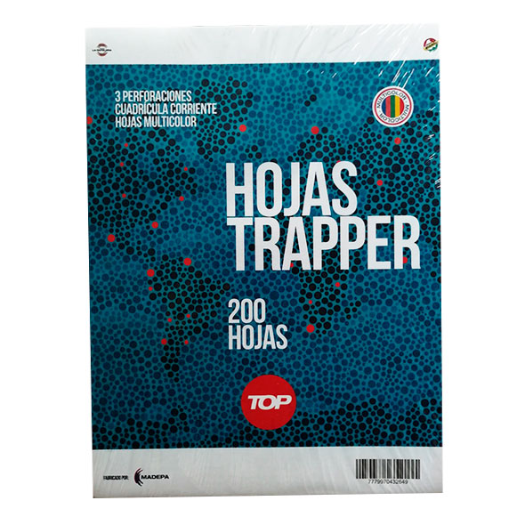 Top Hojas Trapper Colores 3 Perforacion X 200 Hojas