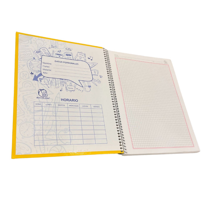 Cuaderno Espiral Mochilera Pleno Tamaño Carta X 100 Hojas