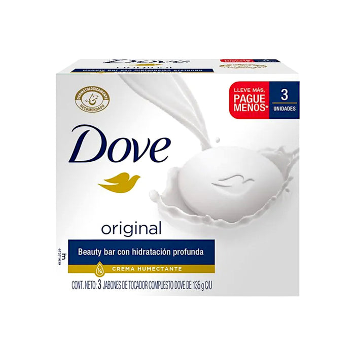 Jabon Dove 135G Original Blanco X 3 Unidades