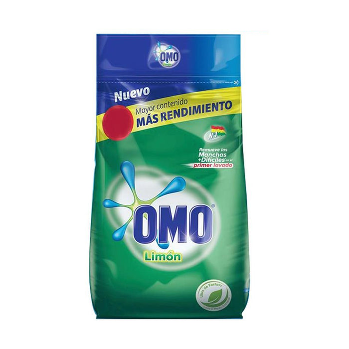 Omo Detergente Polvo Limon Con Jabon X 3.8Kg