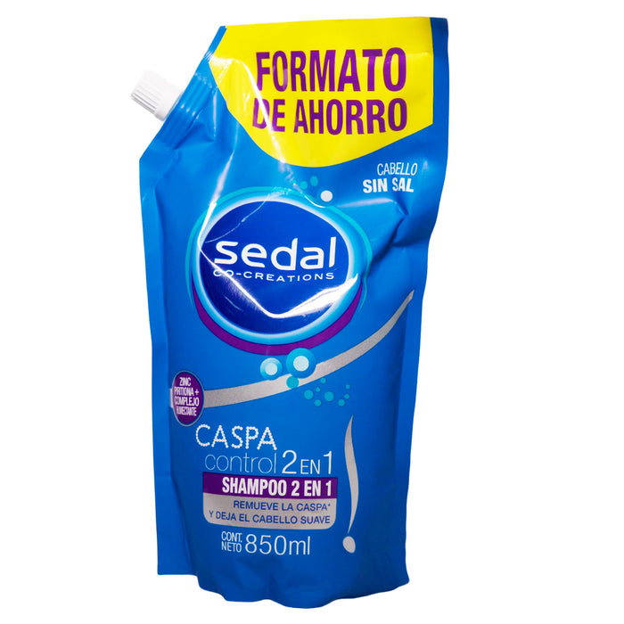 Sedal Shampoo Doypack 2 En 1 Caspa Control X 850Ml