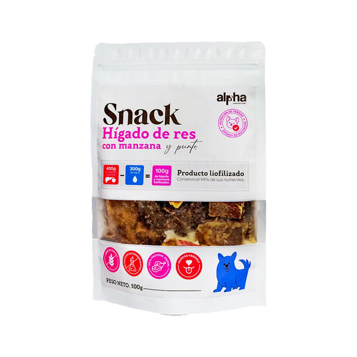 Snack Liofilizado Hígado De Res Con Manzana X 100G