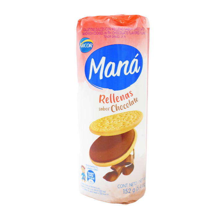 Maná Galletas Rellenas Sabor Chocolate X 152G