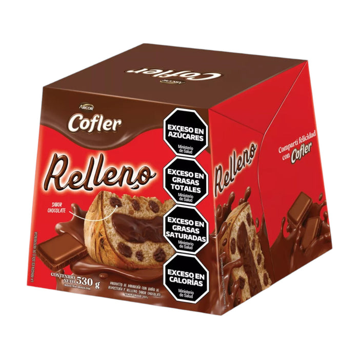 Paneton Cofler Relleno Con Trocitos Sabor Chocolate X 530G