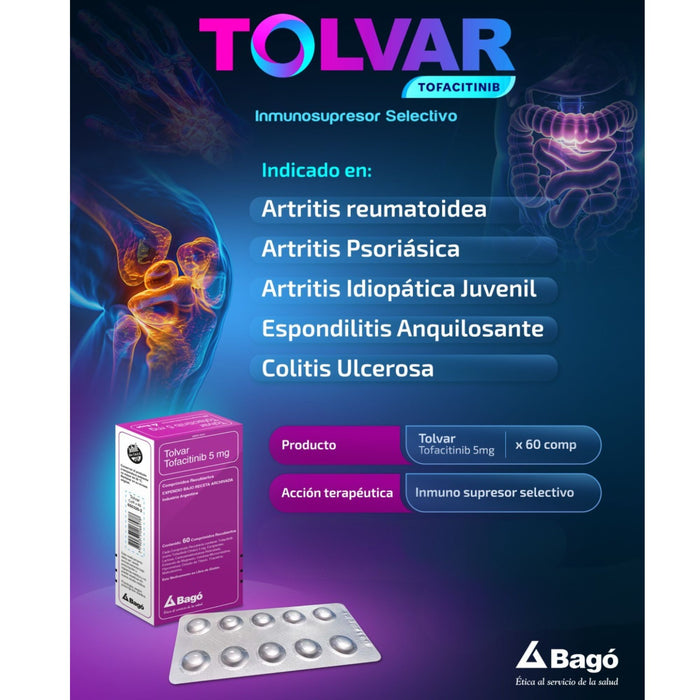 Tolvar 5Mg Tofacitinib X Comprimido