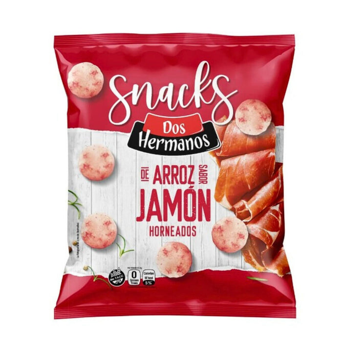 Snacks Dos Hermanos Horneados De Arroz Sabor Jamón X 80G