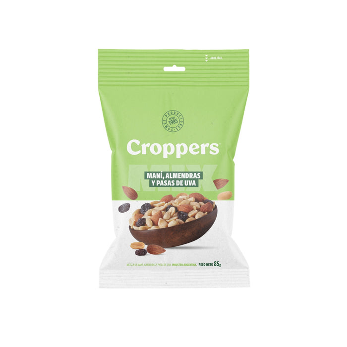 Mani Almendras Y Pasas De Uva Croppers X 85G