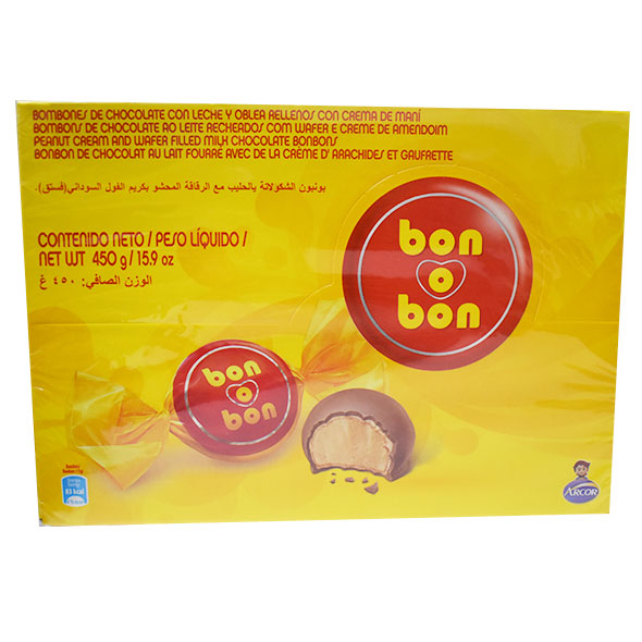 Arcor Bon O Bon Paquete Con Crema De Mani X 450G