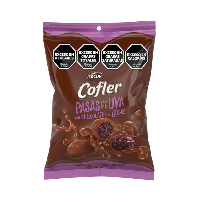 Pasas De Uva Cofler Chocolate Con Leche X 100G