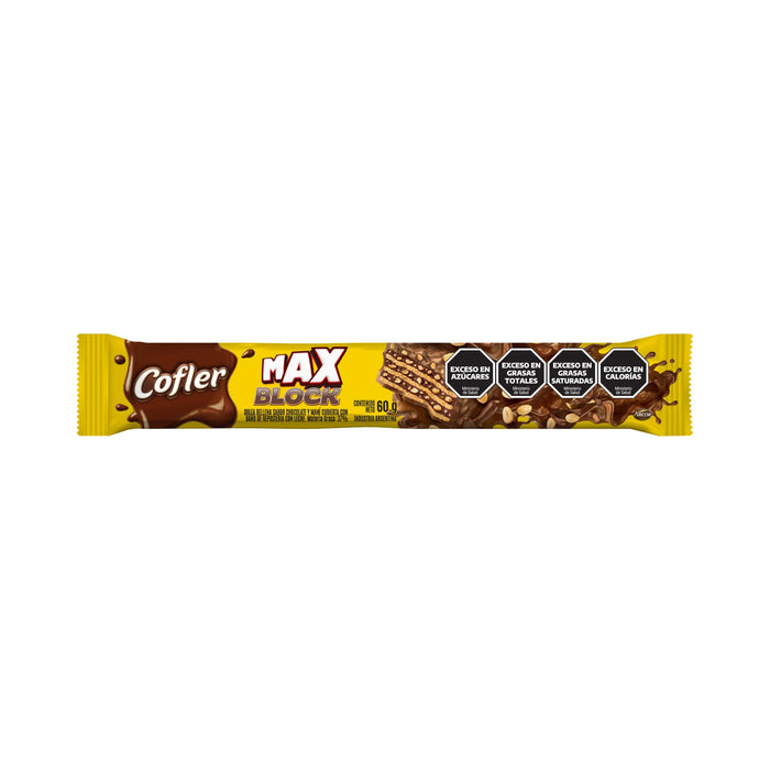 Oblea Rellena Max Block Cofler Chocolate Y Mani X 60G