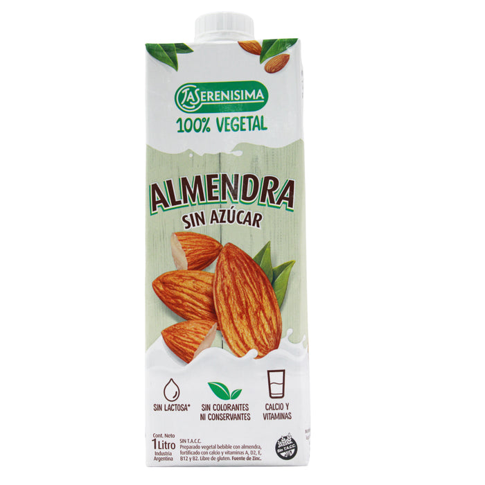 La Serenisima Preparado Vegetal Almendra Sin Azucar X 1 L