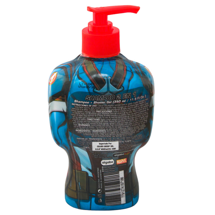 Algabo Capitan America Shampoo Gel 2 En 1 X 350Ml