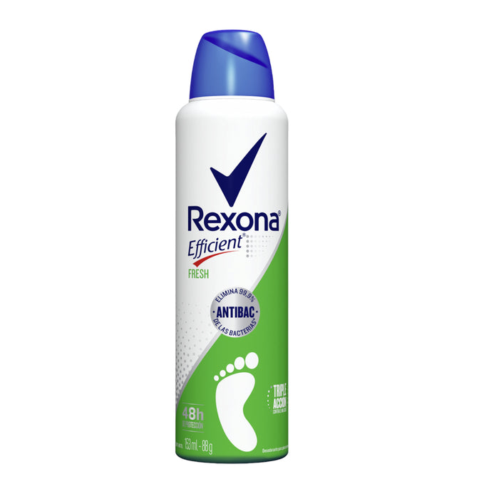 Rexona Efficient Fresh Desodorante Antibacterial Aerosol Para Pies X 153Ml