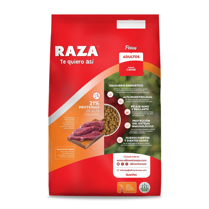 Croquetas Raza Perros Adultos Sabor Carne X 1.5Kg