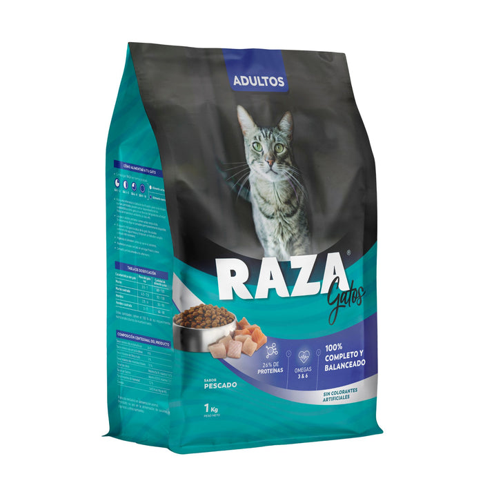 Alimento Para Gatos Raza Sabor Pescado X 1Kg