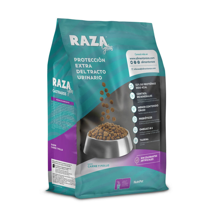 Croquetas Raza Gatos Castrados Sabor Carne Y Pollo X 1Kg