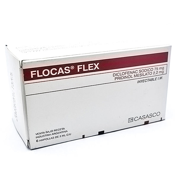 Flocas Flex Diclofenaco Sodico 75Mg Y Pridinol Mesilato 2.2Mg Y 3Ml X Ampolla
