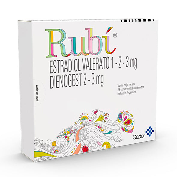 Rubi Estradiol Valerato 3Mg Y Dienogest 2Mg X 28 Comprimidos