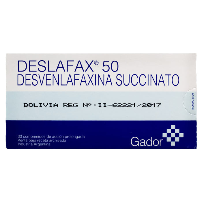 Deslafax Desvenlafaxina 50Mg X Tableta