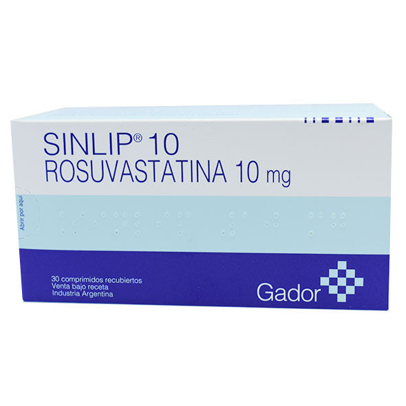 Sinlip Sinlip 10 Rosuvastatina 10Mg X Tableta— Farmacorp