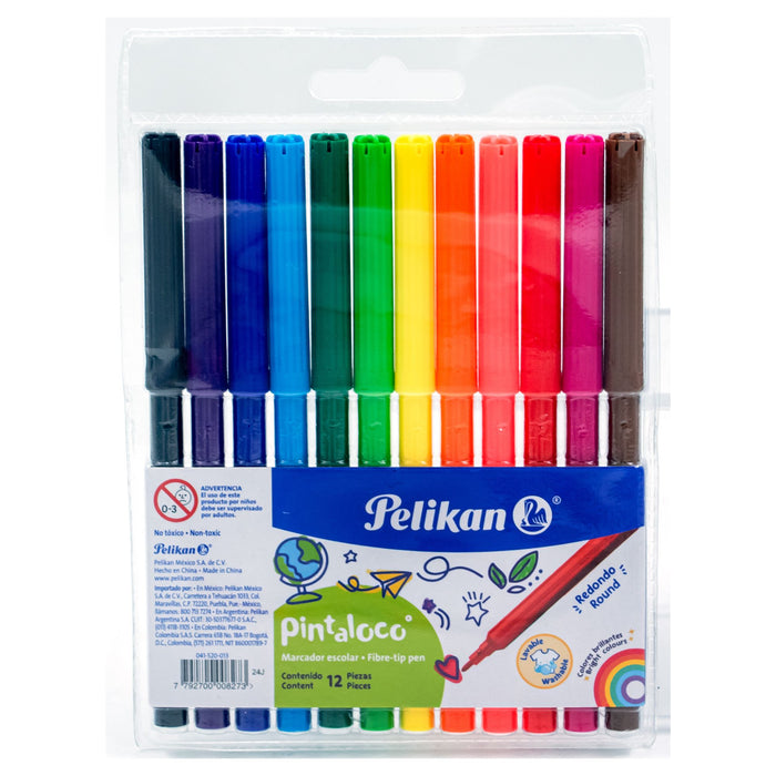 Marcadores Pelikan Pintaloco De Colores X 12 Unidades