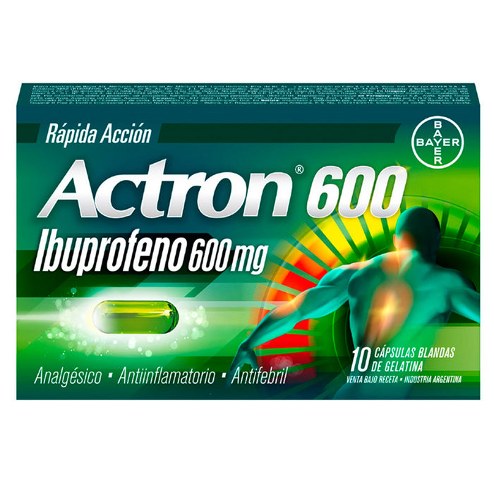 Actron Ibuprofeno 600Mg X Capsula Blanda