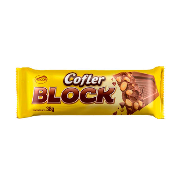Cofler Block Chocolate Leche Con Maní X 38G