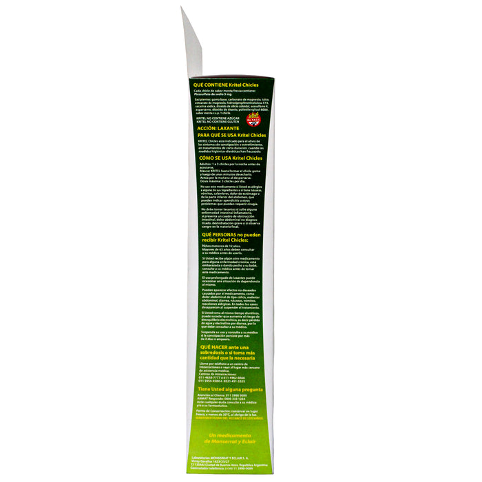 Kritel Chicles Laxantes Picosulfato De Sodio 5Mg X Blister