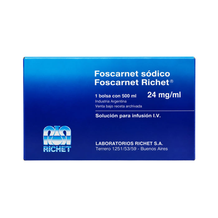 Foscarnet Richet 24Mg/Ml Iv X Frasco 500Ml