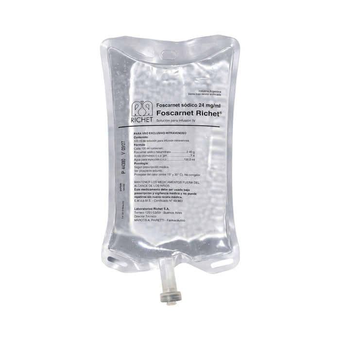 Foscarnet Richet 24Mg/Ml Iv X Frasco 500Ml