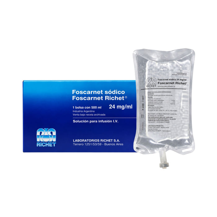 Foscarnet Richet 24Mg/Ml Iv X Frasco 500Ml