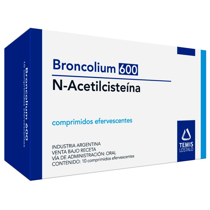 Broncolium Acetilcisteína 600Mg Caja X 10 Comprimidos Efervescente
