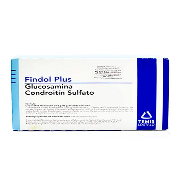 Findol Plus Glucosamina 1500Mg Y Condroitin 1200Mg X Sobre— Farmacorp