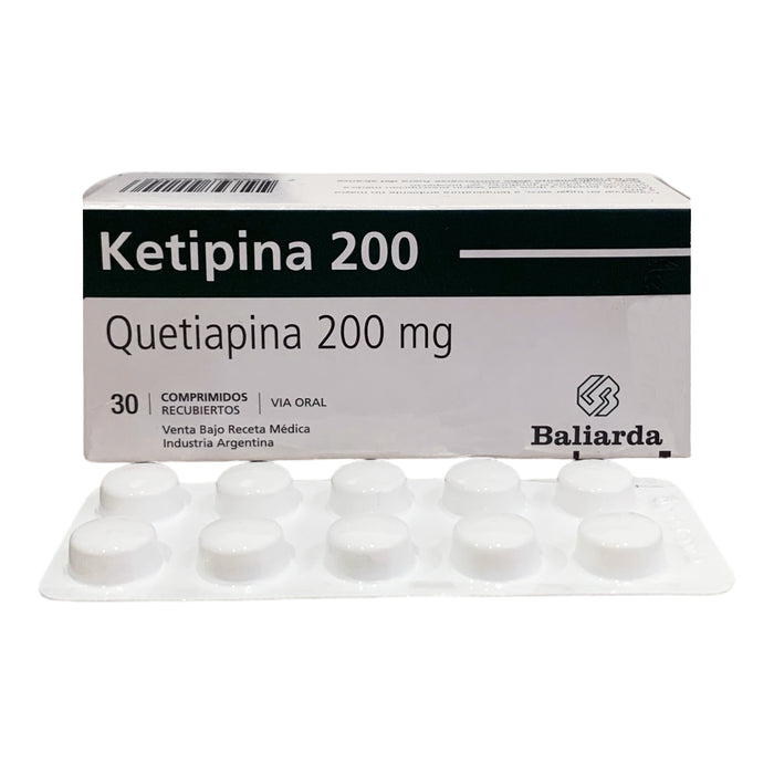Ketipina Quetiapina 200 Mg X Comprimido