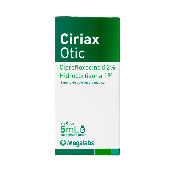 Ciriax Otic Ciprofloxacina 0.2% Hidrocortisona 1% X 5Ml