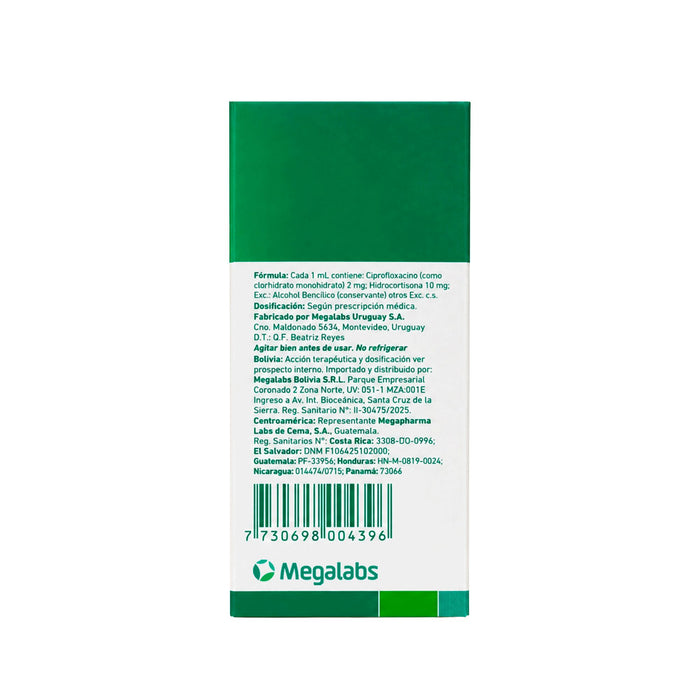 Ciriax Otic Ciprofloxacina 0.2% Hidrocortisona 1% X 5Ml